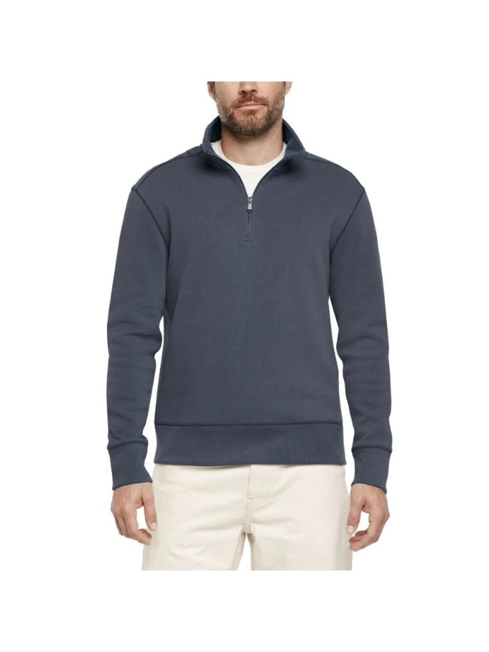 Banana Republic Men's XL Navy Half-Zip Pullover Sweater 84% Cotton n1289